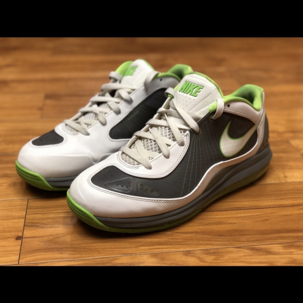 NIKE AIR MAX 360 BB LOW BASKETBALL green white black casual gym sneaker size 11